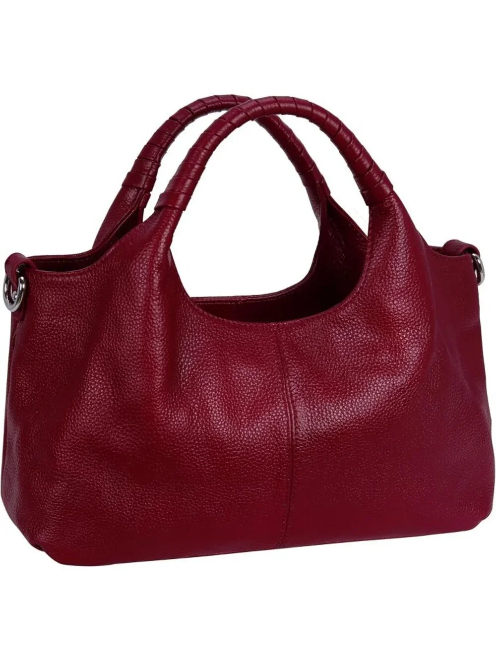 Women's Wine Genuine Leather Shoulder Satchel Designer Crossbody Hobo Bags